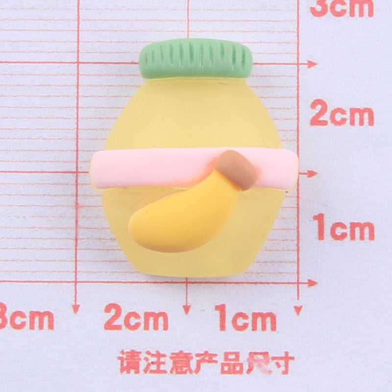 Wholesale semi-transparent sweet juice bottle resin cream glue Phone Case